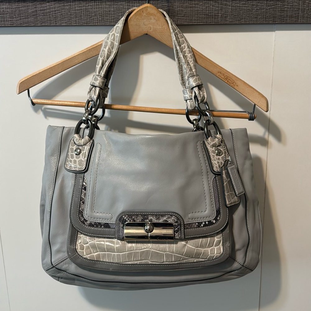Coach Kristin Spectator Leather East/West zip shoulder bag